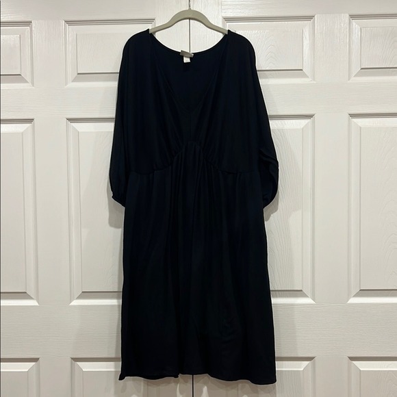 Ava & Viv Dresses & Skirts - AVA &‎ VIV Dolman 3/4 Sleeve Knit Empire Waist Dress Long Sleeve Black Size 1X